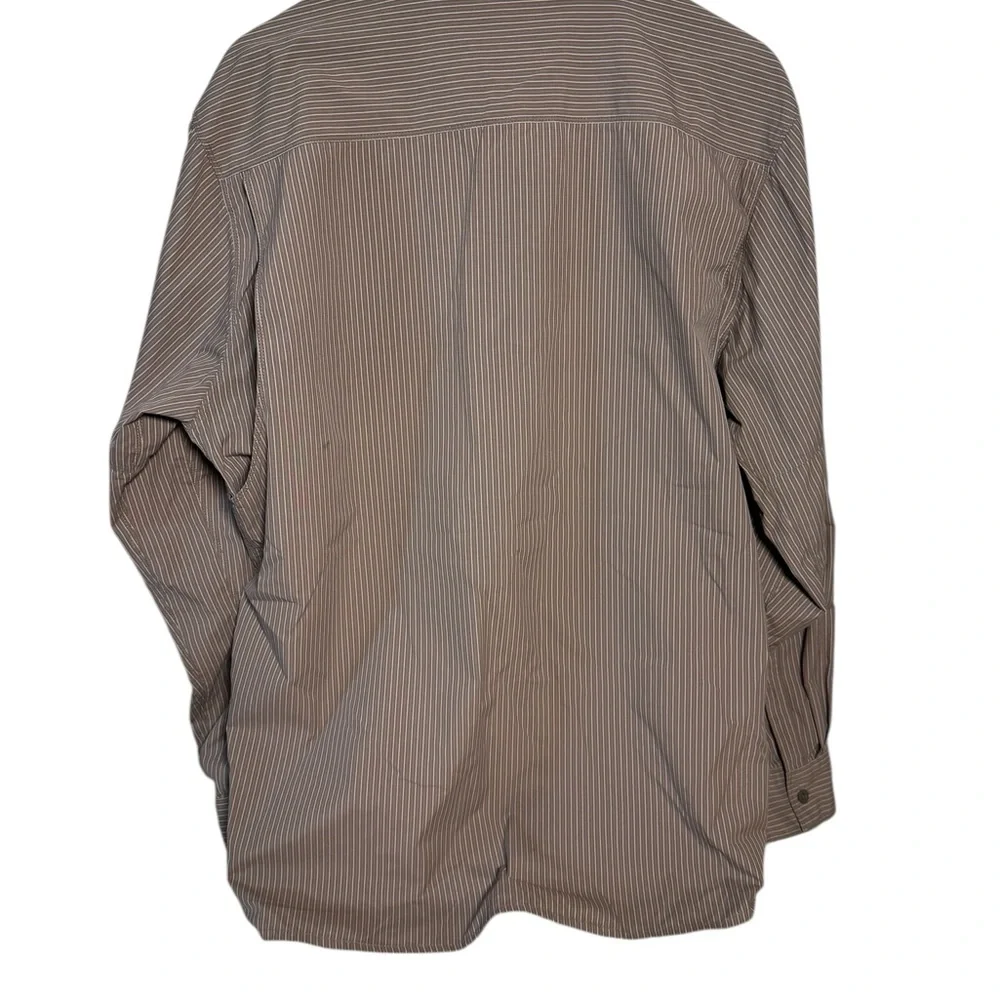 The North‎ face Mens XL Vented Nylon Roll Up Pinstripe Shirt